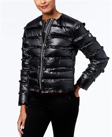 michael michael kors ruffled puffer jacket price|Michael Kors puffer jacket sale.